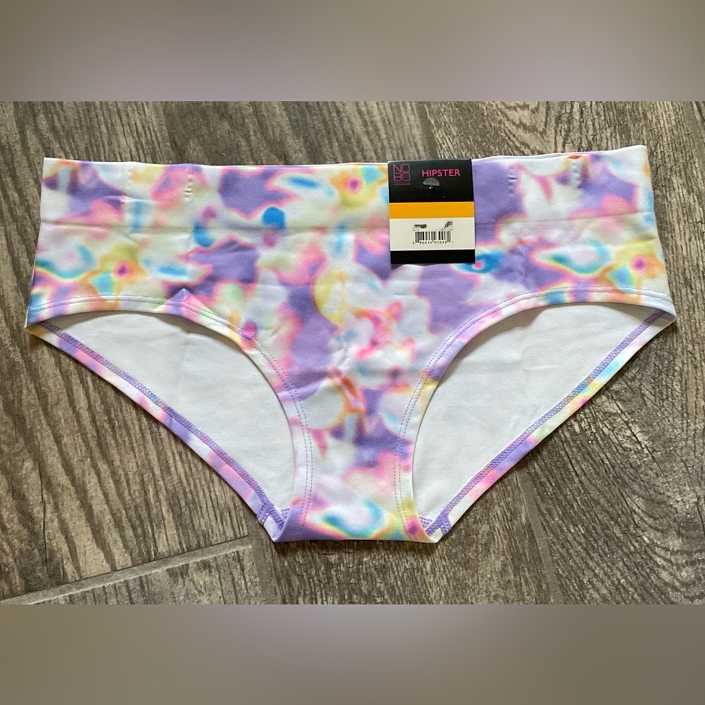 New Nobo, No Boundaries seamless hipster panties size XXL Lavender Print